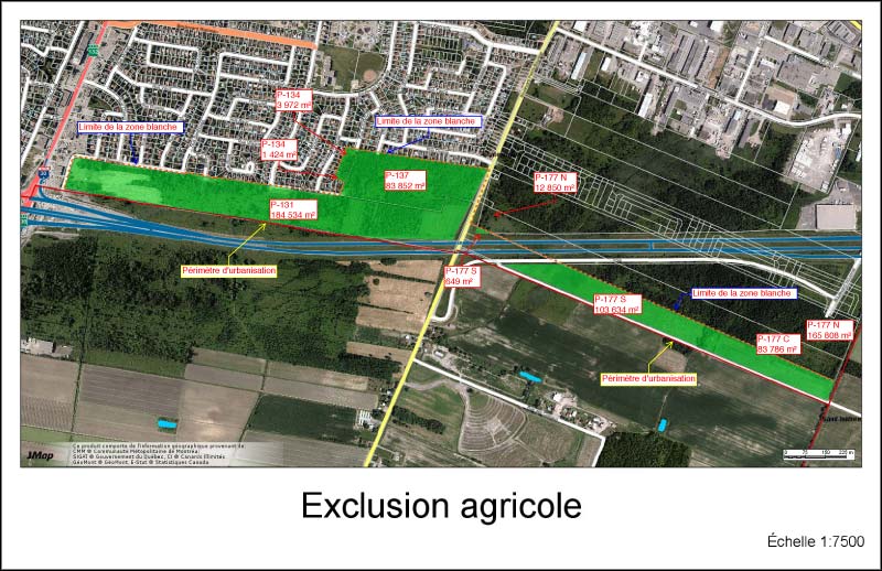 Zone agricole · Exclusion CPTAQ